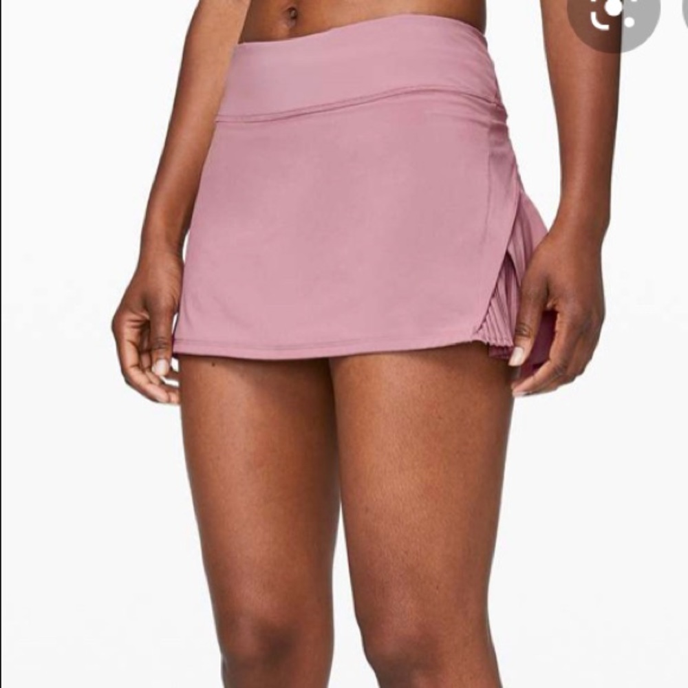 lululemon pink play off the pleats tennis skirt